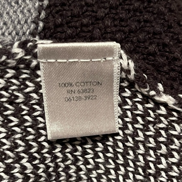 CJ Banks Black and White Zip Up Sweater - Picture 5 of 8